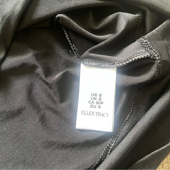 NWT Ellen Tracy Sleeveless High Neck Twist Shell Blouse in Black Size Small - Picture 9 of 10